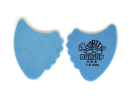Jim Dunlop 414R1.0 Tortex Fin 1.0mm Blue Plectra kostki 10 sztuk 