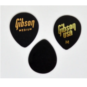 Gibson 33GG50M Medium,Black Jazz Style Plectra Plectra kostki 1 sztuka