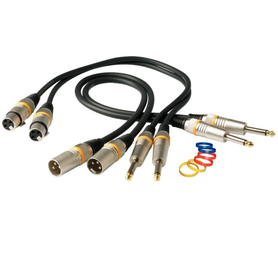 RCL 30390 D6 F Przewód mikrofonowy 10m, XLR(F)/XLR(M), prosty wtyk 1/4