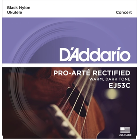 Daddario EJ53C czarne struny do ukulele