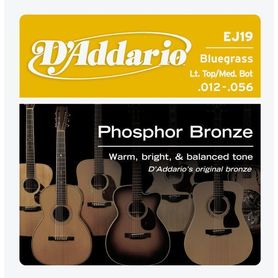 D'Addario EJ19 Phosphor Bronze Bluegrass Acoustic Guitar Strings .012 - .056