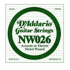 D'Addario NW026 Nickel Wound Electri Single (2)