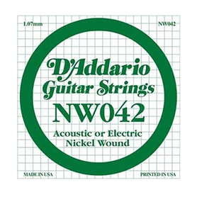 D'Addario NW042 Nickel Wound Electric Single